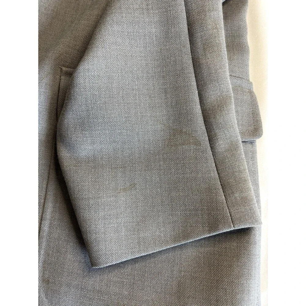 Doncaster Sakowitz RARE Vintage Gray Mens Blazer Sport Coat Suit